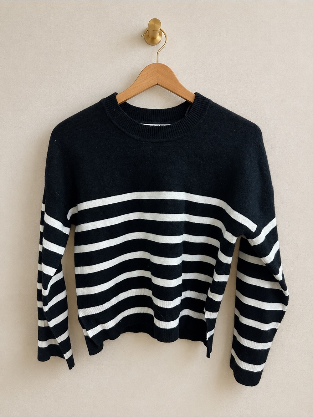 Banana Republic Black & White Striped Knit Sweater XS